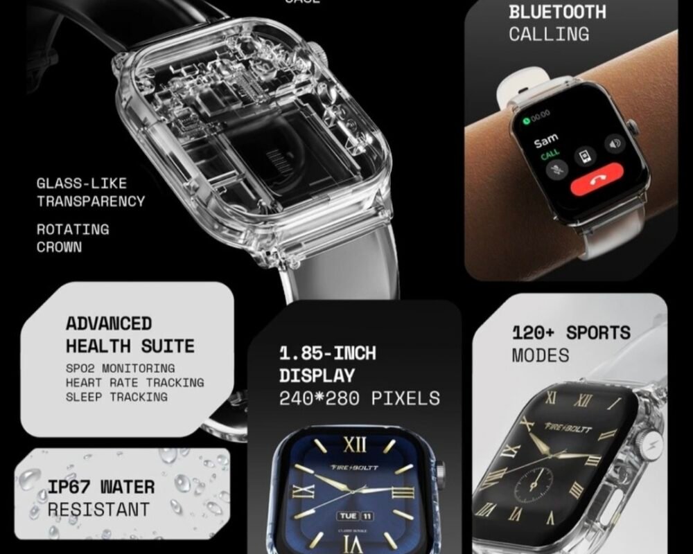 Fire-Boltt Rise Phantom Transparent Smartwatch